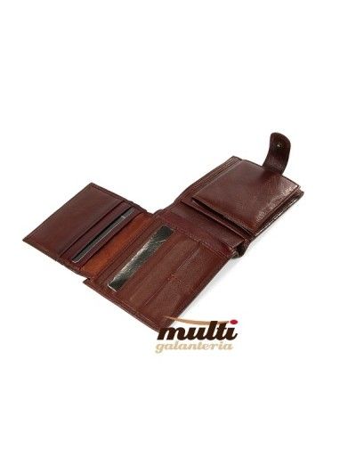 Skórzany portfel męski PUCCINI P-20439 brązowy
